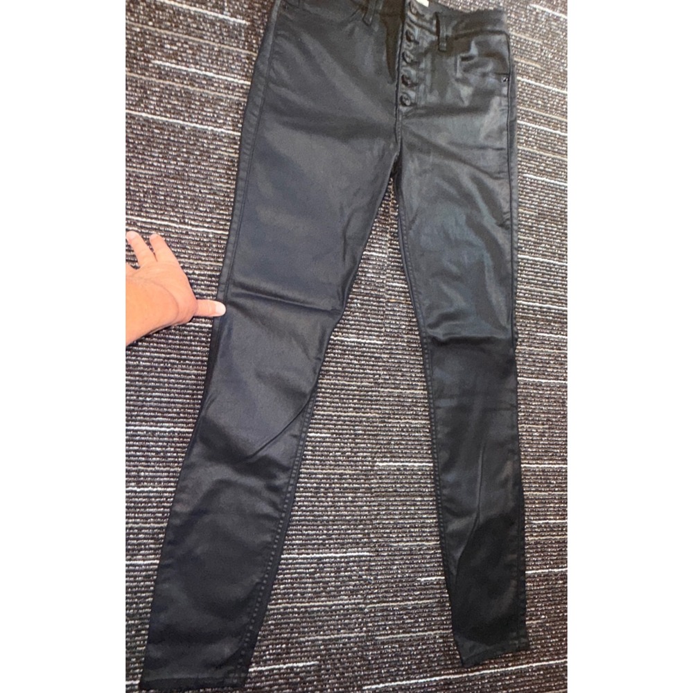 Abercrombie & Fitch SuperSkinny Jeans Women 28 6L Black Coated Excellent Hi Rise